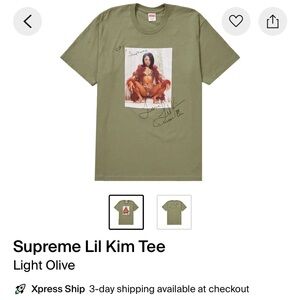 Supreme Lil Kim Tee
Light Olive